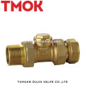 Dn20 natural color brass check valve with union